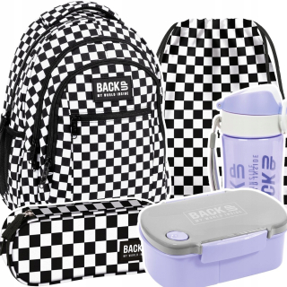 Záložný viackomorový školský batoh biely, čierny 26 l + 4 ďalšie produkty